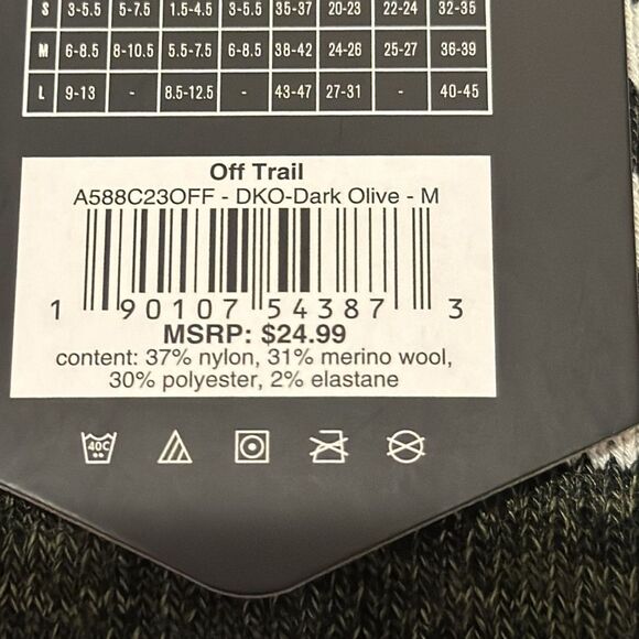 STANCE UNISEX PERFORMANCE HIKE MID CUSHION MERINO WOOL BLEND CREW HEIGHT NWT - Picture 4 of 4